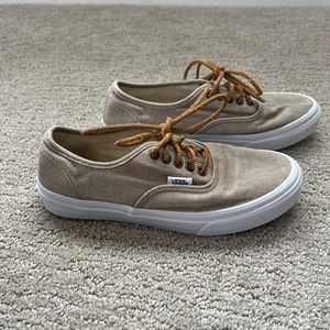Authentic Washed Canvas Beige Vans